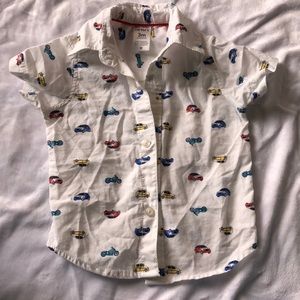 Baby Shirt white with cars designs 3 Months